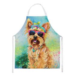 Picture of Carolines Treasures DAC2575APRON 0.01 x 30 x 27 in. Yorkshire Terrier Hippie Dawg Apron