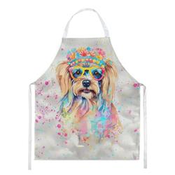 Picture of Carolines Treasures DAC2576APRON 0.01 x 30 x 27 in. Yorkshire Terrier Hippie Dawg Apron