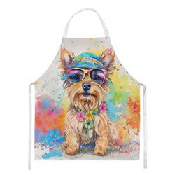 Picture of Carolines Treasures DAC2577APRON 0.01 x 30 x 27 in. Yorkshire Terrier Hippie Dawg Apron