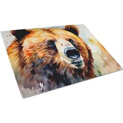 0.2 x 15 x 12 in. Grizzly Bear Glass Cutting Board, Large