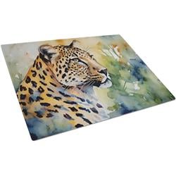 15 x 12 in. Leopard Glass Cutting Board - Large