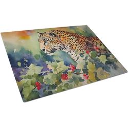 15 x 12 in. Leopard Glass Cutting Board - Large