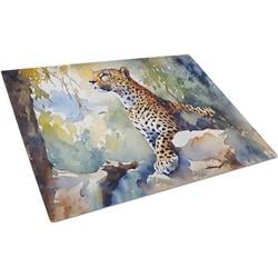 15 x 12 in. Leopard Glass Cutting Board - Large