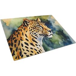 15 x 12 in. Leopard Glass Cutting Board - Large