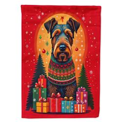 40 x 28 in. Airedale Terrier Holiday Christmas House Flag