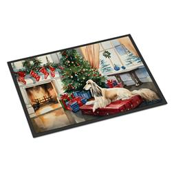 24 x 36 in. Afghan Hound Cozy Christmas Doormat
