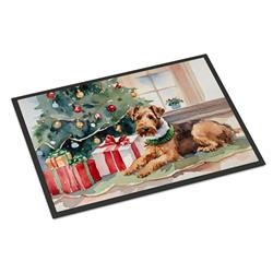 24 x 36 in. Airedale Terrier Cozy Christmas Doormat