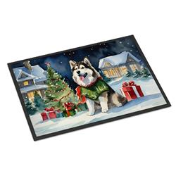 24 x 36 in. Alaskan Malamute Cozy Christmas Doormat