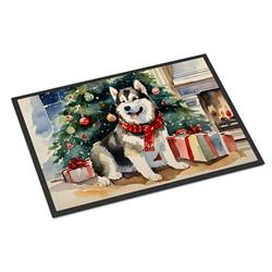 24 x 36 in. Alaskan Malamute Cozy Christmas Doormat
