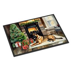 24 x 36 in. Belgian Malinois Cozy Christmas Doormat