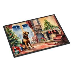 24 x 36 in. Bloodhound Cozy Christmas Doormat