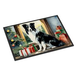 24 x 36 in. Border Collie Cozy Christmas Doormat