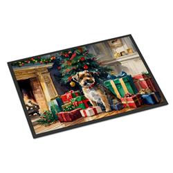24 x 36 in. Border Terrier Cozy Christmas Doormat
