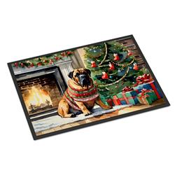 24 x 36 in. Bullmastiff Cozy Christmas Doormat