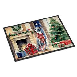18 x 27 in. Italian Greyhound Cozy Christmas Doormat