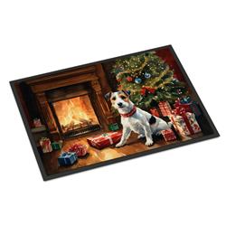 18 x 27 in. Jack Russell Terrier Cozy Christmas Doormat