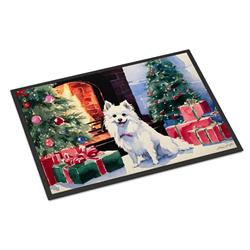 18 x 27 in. Japanese Spitz Cozy Christmas Doormat