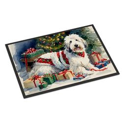 DAC2717MAT 18 x 27 in. Old English Sheepdog Cozy Christmas Doormat
