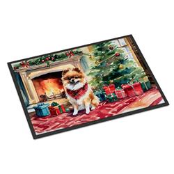 18 x 27 in. Pomeranian Cozy Christmas Doormat