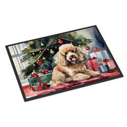 18 x 27 in. Poodle Cozy Christmas Doormat