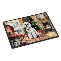 18 x 27 in. Poodle Cozy Christmas Doormat