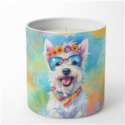 3.75 x 3.25 in. Westie Hippie Dawg Decorative Soy Candle