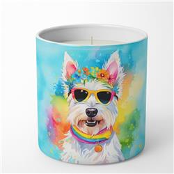 3.75 x 3.25 in. Westie Hippie Dawg Decorative Soy Candle