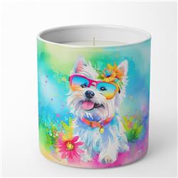 3.75 x 3.25 in. Westie Hippie Dawg Decorative Soy Candle