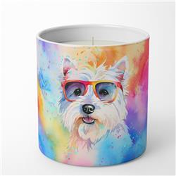 3.75 x 3.25 in. Westie Hippie Dawg Decorative Soy Candle
