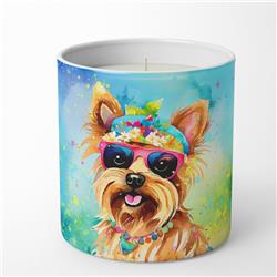 DAC2575CDL 3.75 x 3.25 in. Yorkshire Terrier Hippie Dawg Decorative Soy Candle