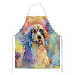Picture of Carolines Treasures DAC2448APRON 30 x 27 in. Afghan Hound Hippie Dawg Apron