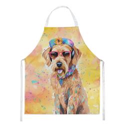 Picture of Carolines Treasures DAC2449APRON 30 x 27 in. Airedale Terrier Hippie Dawg Apron