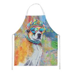 Picture of Carolines Treasures DAC2450APRON 30 x 27 in. Akita Hippie Dawg Apron