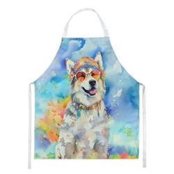 Picture of Carolines Treasures DAC2452APRON 30 x 27 in. Alaskan Malamute Hippie Dawg Apron