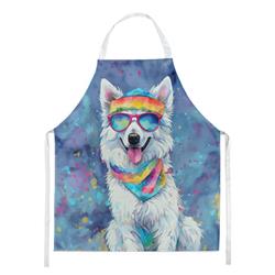 Picture of Carolines Treasures DAC2453APRON 30 x 27 in. American Eskimo Hippie Dawg Apron