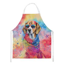 Picture of Carolines Treasures DAC2455APRON 30 x 27 in. Beagle Hippie Dawg Apron