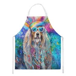 Picture of Carolines Treasures DAC2456APRON 30 x 27 in. Bearded Collie Hippie Dawg Apron
