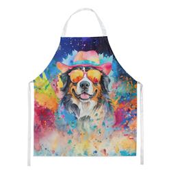 Picture of Carolines Treasures DAC2459APRON 30 x 27 in. Bernese Mountain Dog Hippie Dawg Apron