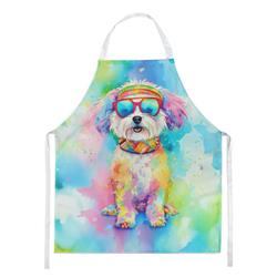 Picture of Carolines Treasures DAC2463APRON 30 x 27 in. Bichon Frise Hippie Dawg Apron