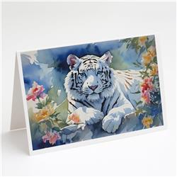 5 x 7 in. White Tiger Greeting Cards - Pack of 8