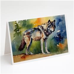 5 x 7 in. Wolves Wolf Greeting Cards - Pack of 8