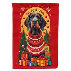 15.5 x 11.25 in. German Wirehaired Pointer Holiday Christmas Garden Flag