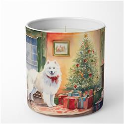 3.25 x 3.75 x 3.25 in. Samoyed Cozy Christmas Decorative Soy Candle