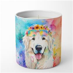 3.25 x 3.75 x 3.25 in. Great Pyrenees Hippie Dawg Decorative Soy Candle