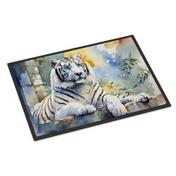 0.15 x 24 x 36 in. White Tiger Rectangle Doormat