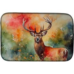 0.2 x 21 x 14 in. Deer Stag Dish Drying Mat