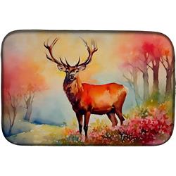 0.2 x 21 x 14 in. Deer Stag Dish Drying Mat