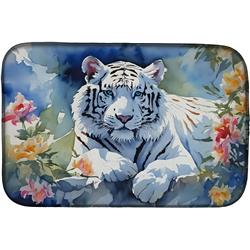 0.2 x 21 x 14 in. White Tiger Dish Drying Mat