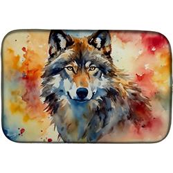 0.2 x 21 x 14 in. Wolves Wolf Dish Drying Mat