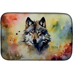 0.2 x 21 x 14 in. Wolves Wolf Dish Drying Mat